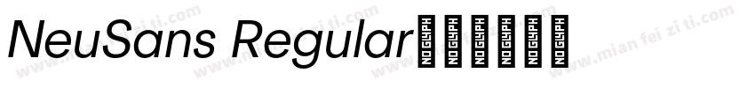 NeuSans Regular字体转换